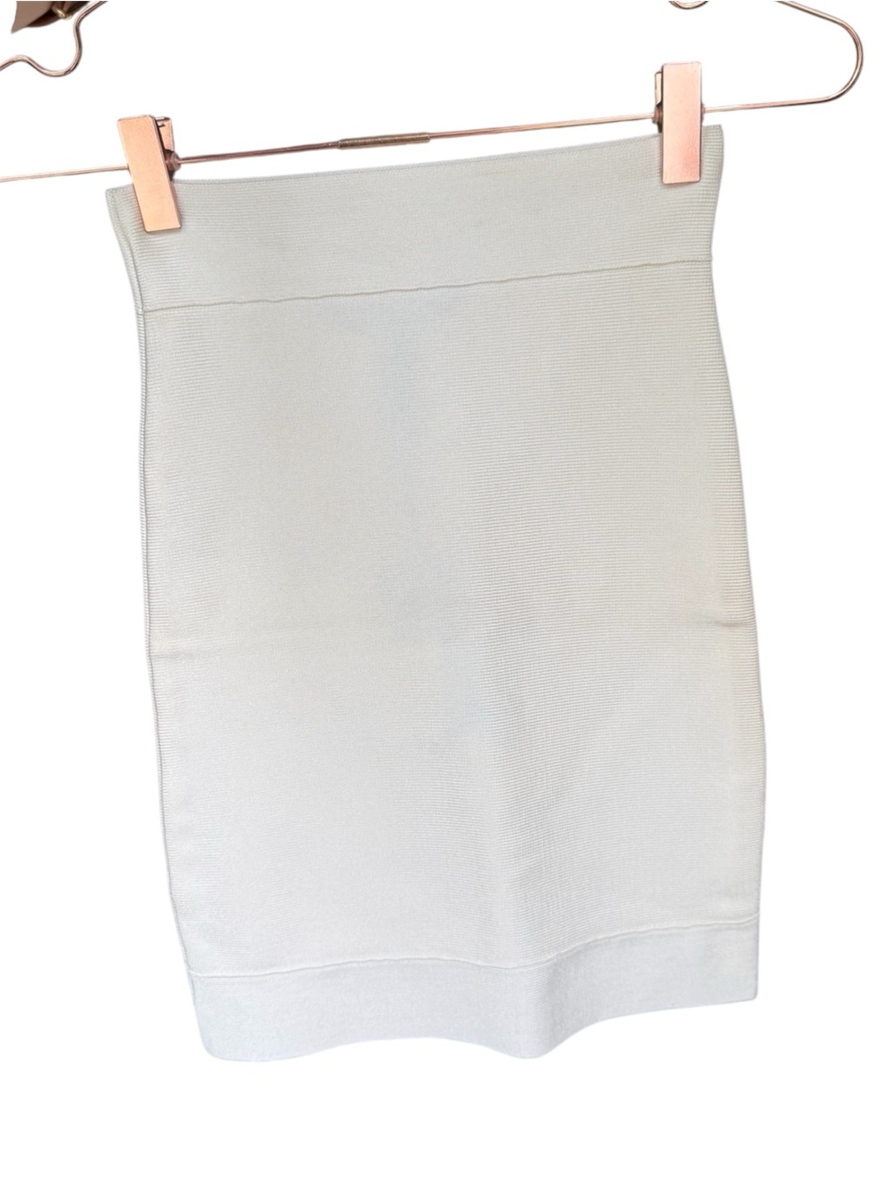 BCBGMAXAZRIA Cathy Bandage Pencil Skirt White XXS NWT Bodycon Mini